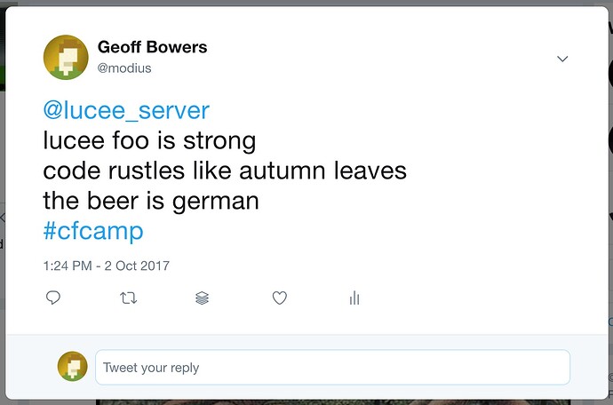 Geoff_Bowers_on_Twitter____lucee_server_lucee_foo_is_strong_code_rustles_like_autumn_leaves_the_beer_is_german__cfcamp_