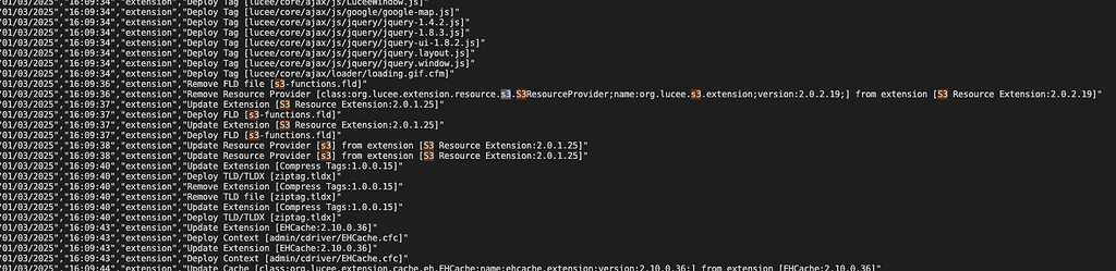 Lucee forcing v2.0.1.25 of the s3 extension - support - Lucee Dev