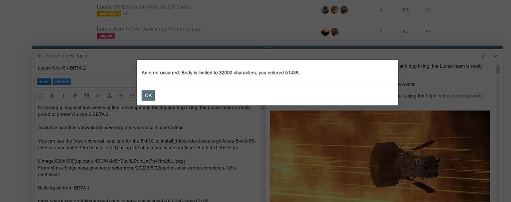 Lucee 6.0.0.451-BETA 2 Release notes (continued) - release - Lucee Dev